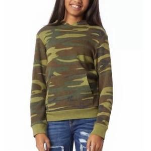 NEW ALTERNATIVE youth's pull over camo hoodie in green camo